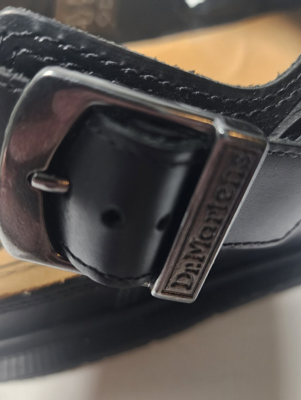 Dr Martens Archive Fisherman Womens Black Leather Dual Buckle Sandel Size 10 - Picture 8 of 13